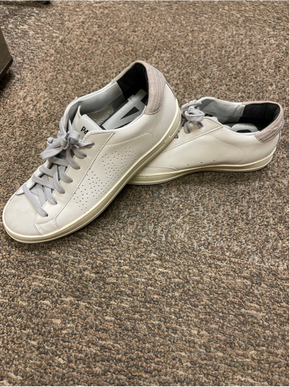 Women's P448 Sneakers Size 9 White and Grey Low Top Shoes - Picture 5 of 8